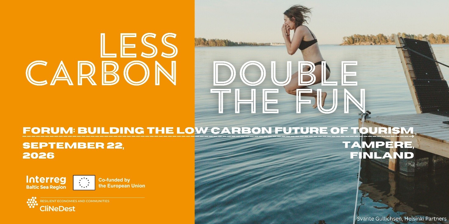 Less Carbon – Double the Fun -tapahtuman banneri.