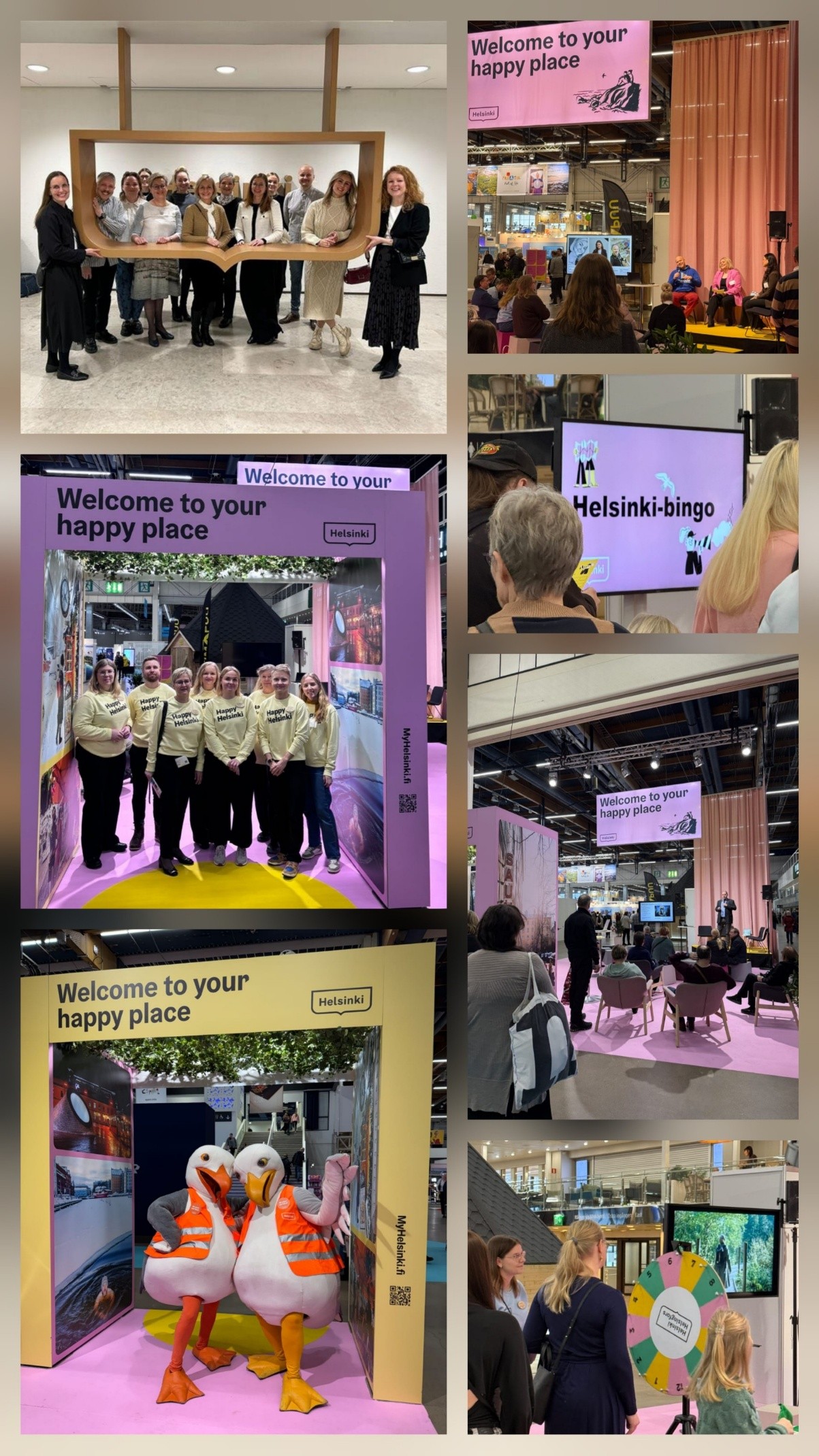 Kuvakollaasi Matkamessuilta.