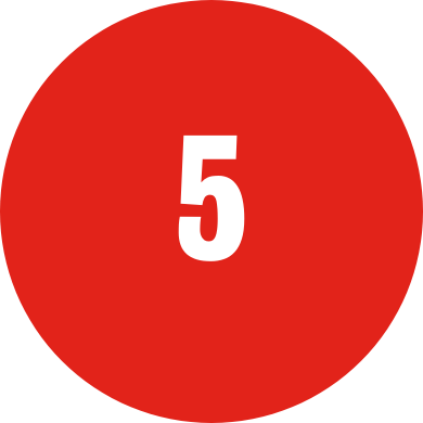 Red icon with number 5