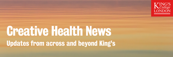 title treatment reading creative health news updates from across and beyond king's with king's college london logo
