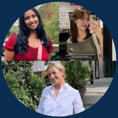 Akshara, Christie and Ari, Student Life Content Creators and King’s students