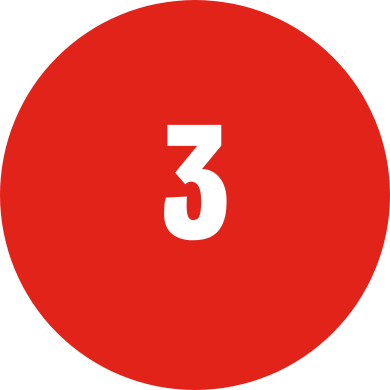 Red icon with number 3