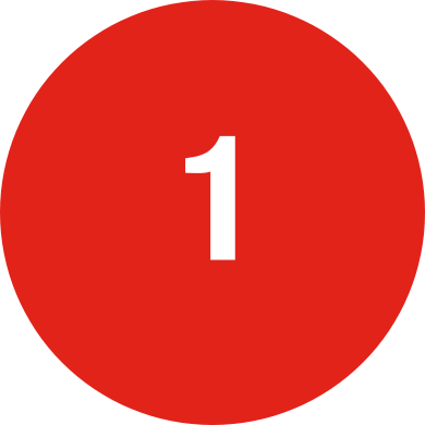 Red icon with number 1