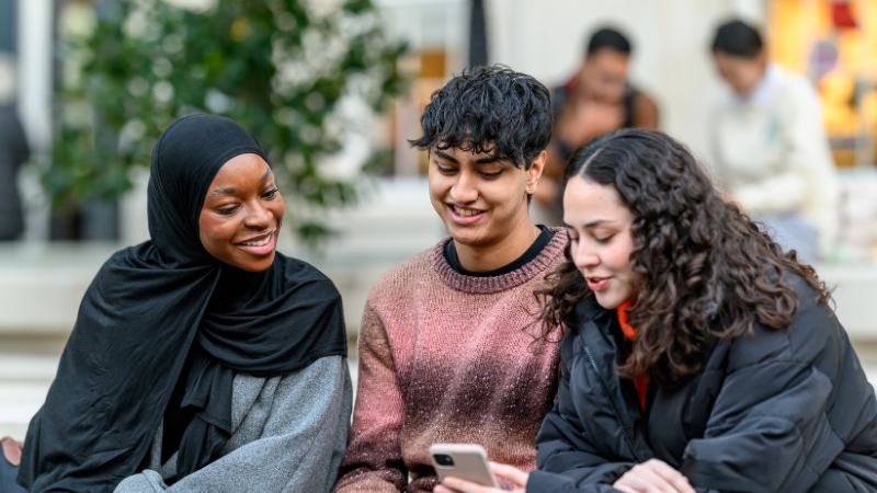 Group of students sitting together
