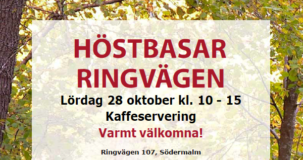 Höstbasar på Ringvägen