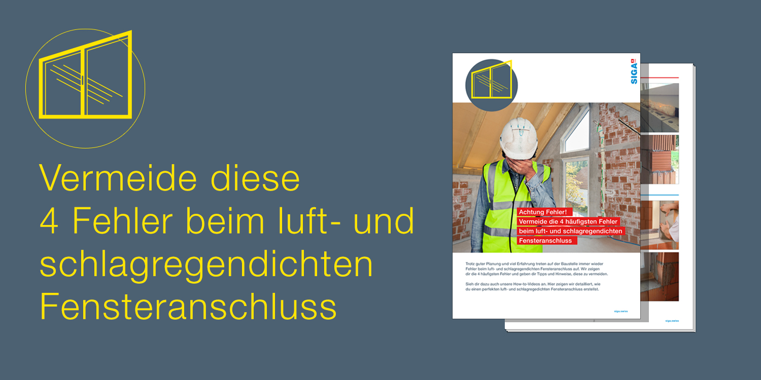 Luft-und schlagregendichter Fensteranschluss