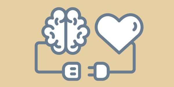 Bild Herz - Hirn mit Stecker verbunden