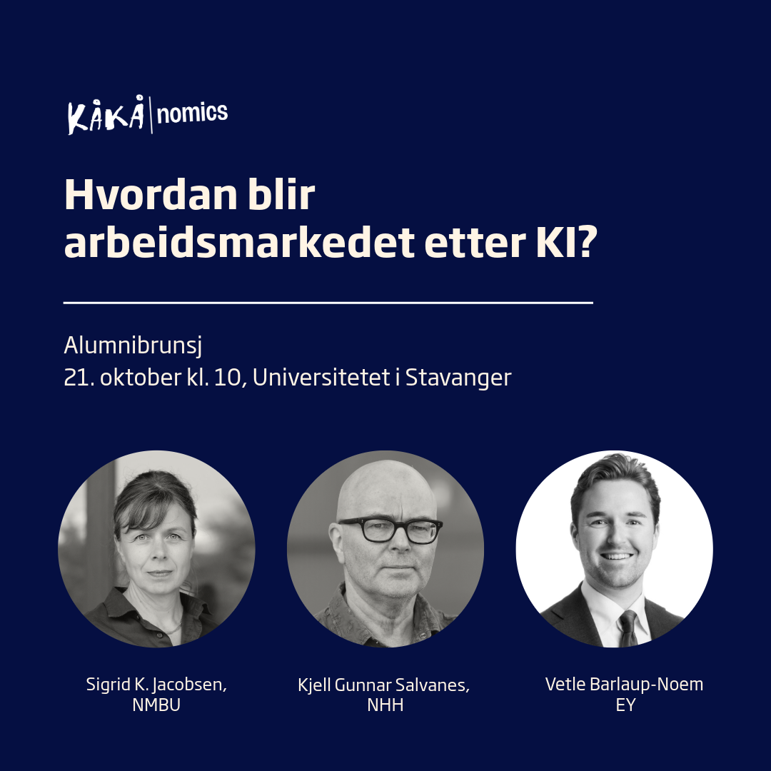 Hvordan blir arbeidsmarkedet etter KI? Alumnibrunch KåKånomics 2026