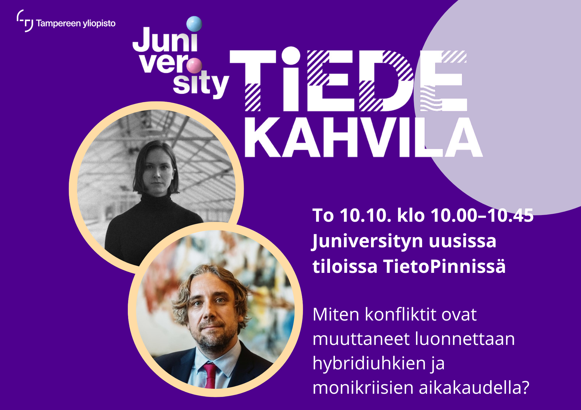 Konferenssi Päätalolla. Jonne Renvall Tampereen yliopisto / Tampere University