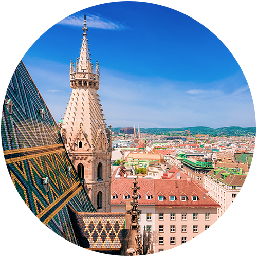 Stephansdom mit Blick auf Wien