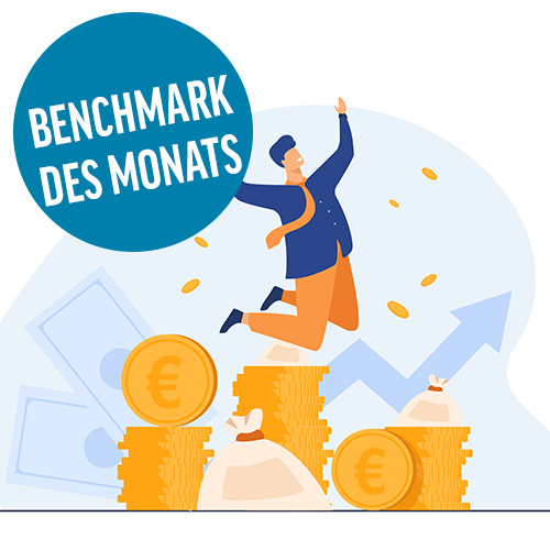 Mann der sich freut das der Kurs steigt