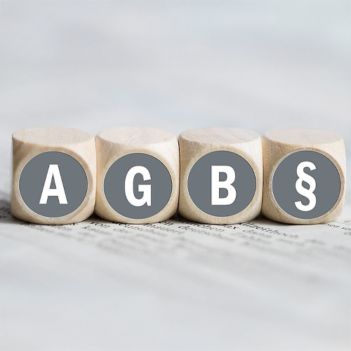 Würfel mit der Aufschrift AGB