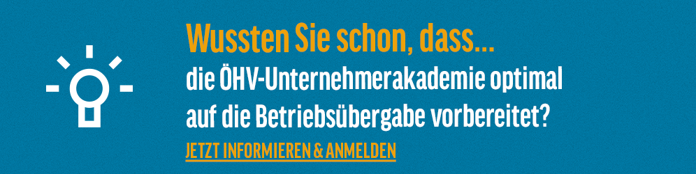 Wussten Sie schon dass die UNA optimal auf die Betriebsübergabe vorbereitet?