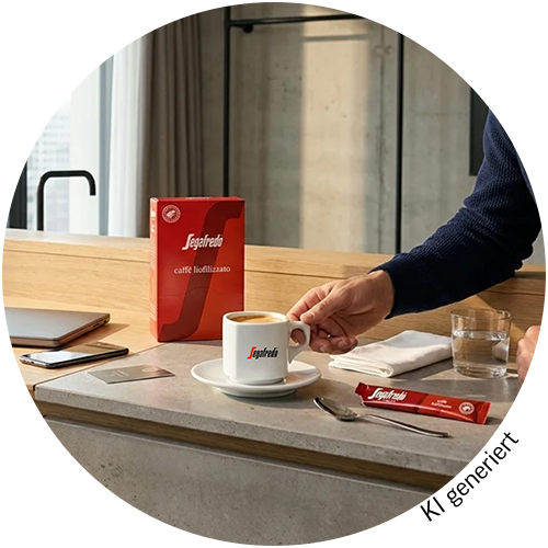 Kaffeetasse mit dem Logo Segafredo