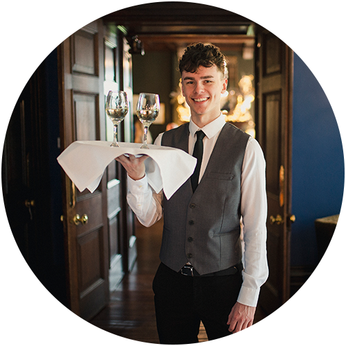 Kellner-Lehrling in der Hotellerie