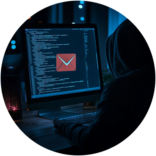 Computerbildschirm mit Briefkuvert Symbol