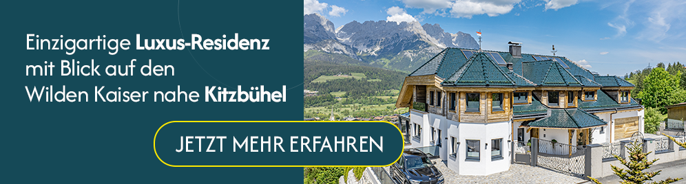 Banner über den Verkauf einer Luxus-Residenz in Kitzbühel