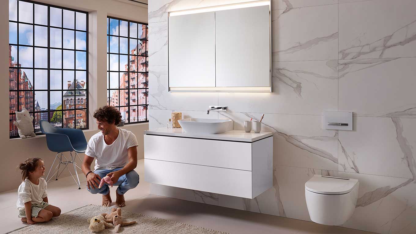 Geberit Bathroom in light and summery colours