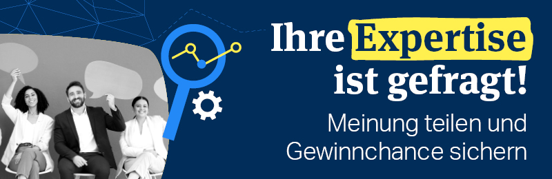 Ihre Expertise ist gefragt! Meinung teilen und Gewinnchance sichern