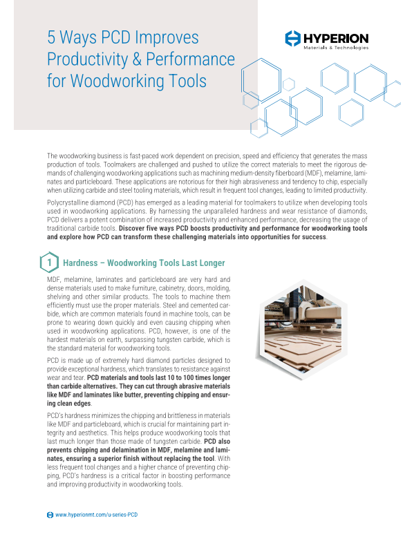 PCD Improves Woodworking Tools Article Cover