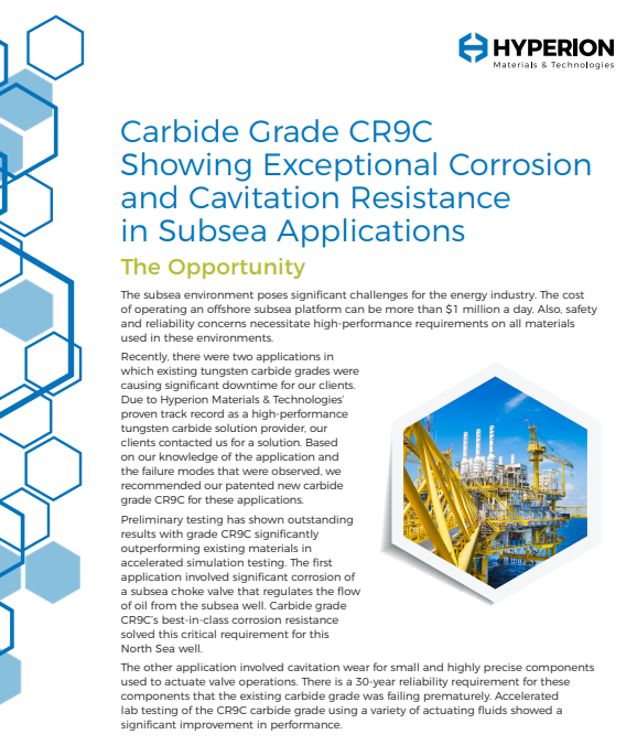Carbide Grade CR9C Article Cover