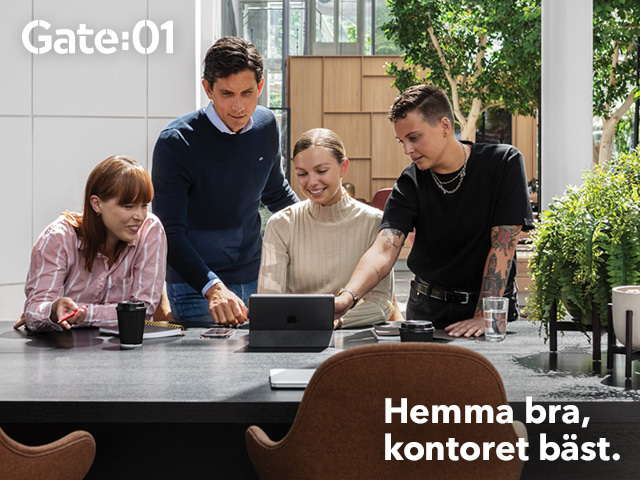 Gate:01. Hemma bra, kontoret bäst. 