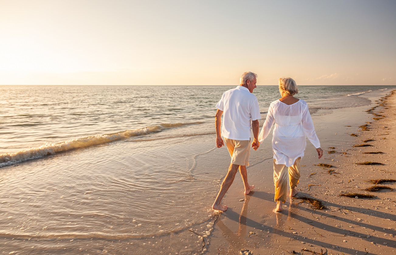 Stel op strand