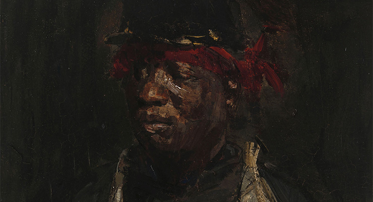 Portret van een gewonde KNIL-militair, Isaac Israels, 1882