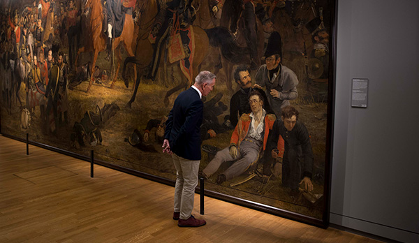 Meneer staat alleen voor De Slag bij Waterloo