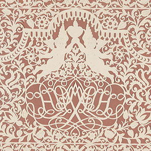 Huwelijksknipsel voor echtpaar Laars-Hooft