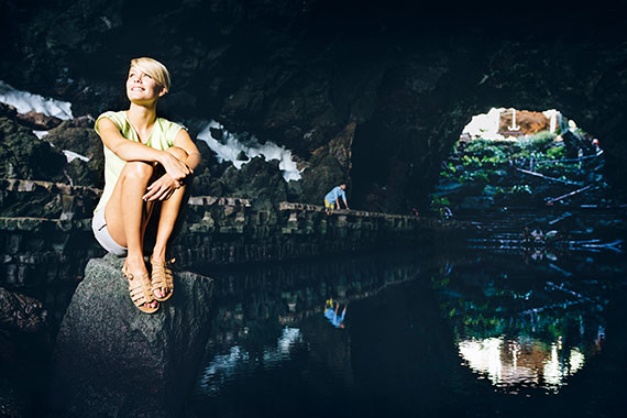 Tourist in Jameos del Agua, Lanzarote © CACT