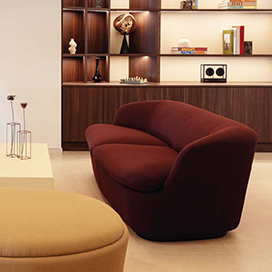 ORLA sofa by Jasper Morrison - bordeaux sofa