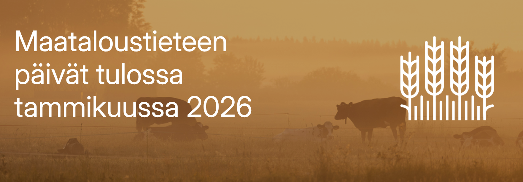 Maataloustieteen päivät tulossa tammikuussa 2026.
