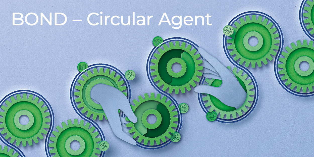 BOND: Circular Agent - beeld van een netwerk van raders en handen