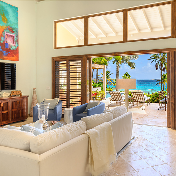 view from the living room of a Jumby Bay Villa 