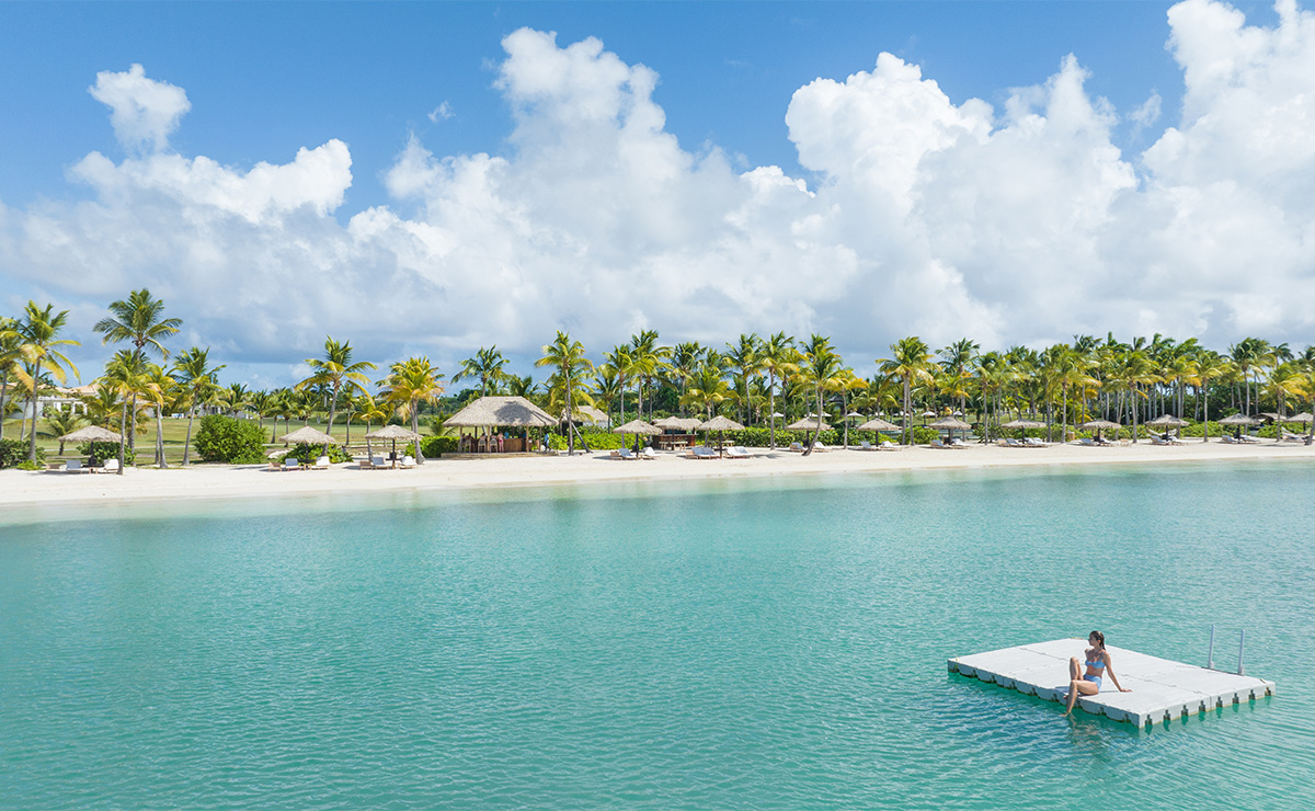 Pontoon on Jumby Bay Beach