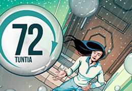 Graafinen kuvituskuva henkilöstä ja teksti 72 tuntia.