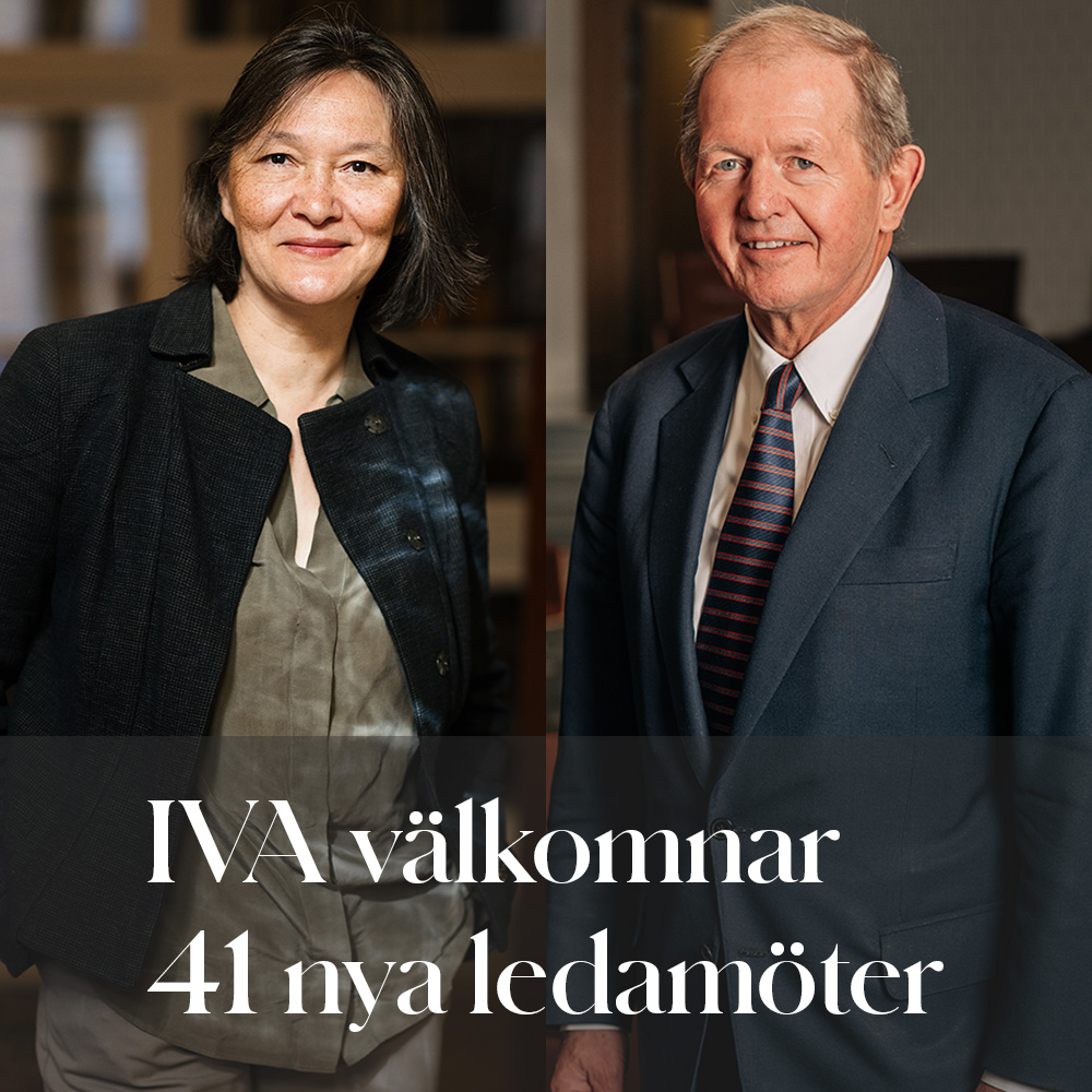 Sylvia och Marcus m texten IVA välkomnar 41 nya ledamöter