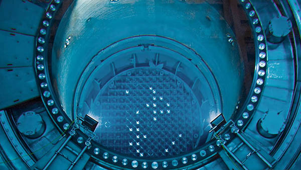 insida av kärnreaktor