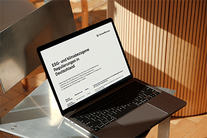 Laptop mit ESG-Übersicht