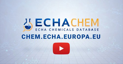 ECHA CHEM logo and text with play button