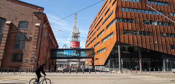 ECHA's office building on the right and conference premises on the left