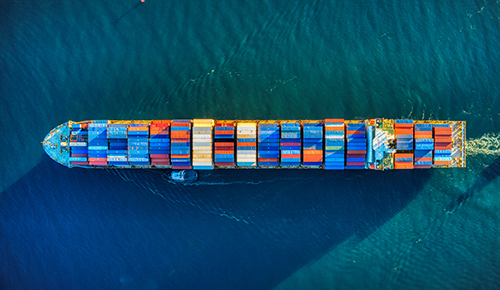 cargo ship with containers