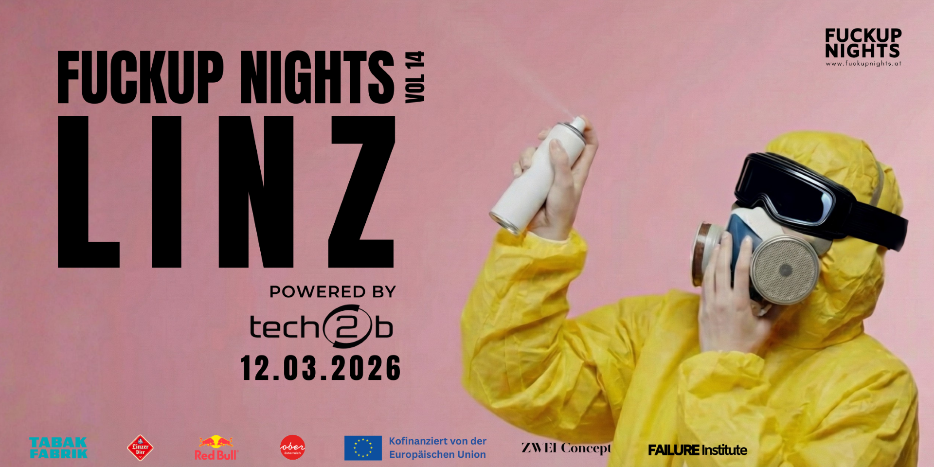 Fuckup Nights Linz Vol. 14 powered by tech2b